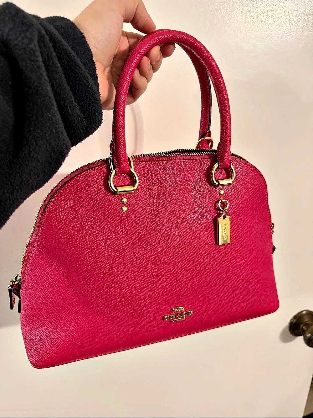 Coach Katy Satchel With Crossbody Signature Canvas Strap